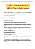 COMP. Practice Exam 3 With Correct Answers