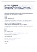 ASVAB - Arithmetic Reasoning/Mathematics Knowledge Questions & Answers 100% Accurate