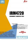 IRM4720 Assignment 2 Semester 2 2023