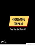 Co-ordination Compound - Solution to Practice Sheet part 2