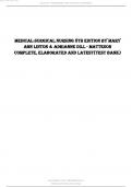 Medical-Surgical Nursing 8th Edition by Mary Ann Linton & Adrianne Dill - Matteson - Complete, Elaborated and Latest(Test Bank).