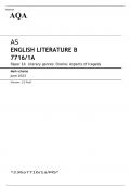 AQA AS ENGLISH LITERATURE B Paper 1A JUNE 2023 MARK SCHEME: Literary genres: Drama: Aspects of tragedy