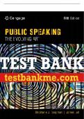 Test Bank For Public Speaking: The Evolving Art - 5th - 2024 All Chapters - 9780357656754