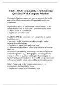 C228 – WGU Community Health Nursing Questions With Complete Solutions