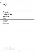 AQA A-level CHEMISTRY 7405/3 Paper 3 with  Mark scheme June 2023