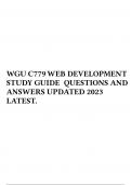 WGU C779 WEB DEVELOPMENT STUDY GUIDE QUESTIONS AND ANSWERS UPDATED 2023 LATEST. 