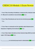 CHEM 210 Module 1 Exam Newest Questions and Answers (2023 / 2024) (Verified Answers)