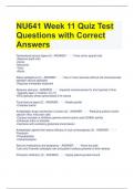 NU641 Week 11 Quiz Test Questions with Correct Answers 