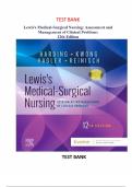 Test Bank for Lewis's Medical-Surgical Nursing, 12th Edition by Mariann M. Harding, Jeffrey Kwong, Debra Hagler| Complete Guide Chapter 1- 69| Test Bank 100% Veriﬁed Answers