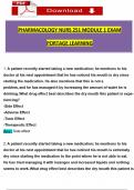 Pharmacology NURS 251 Module 1 Exam (2024 / 2025) portage learning/ ABCnursing/Geneva College Questions and Verified Answers, 100% Guarantee Pass