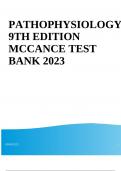 PATHOPHYSIOLOGY 9TH EDITION MCCANCE TEST BANK 2023 _2024