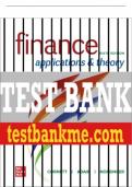 Test Bank For Finance: Applications and Theory, 6th Edition All Chapters - 9781264101580