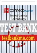 Test Bank For Connect Master Online Access for Investigating Technology, 2nd Edition All Chapters - 9781260591712