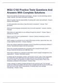 WGU C182 Practice Tests Questions And Answers With Complete Solutions 