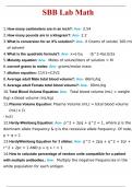 SBB Lab Math Questions And Answers VERIFIED