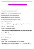 SBB Genetic, Rh and RBC membrane With Correct Answers