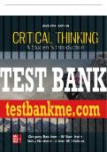 Test Bank For Critical Thinking: A Students Introduction, 7th Edition All Chapters - 9781264296064