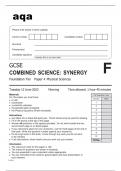 Aqa GCSE Combined Science (Synergy) 8465/4F Question Paper June2023