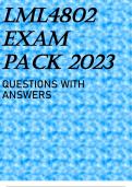 LML4802 EXAM PACK 2023