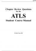 Chapter Review Questions for the ATLS Student Course Manual VERIFIED