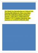 Test Bank For Introduction to Critical Care Nursing 8th Edition by Mary Lou Sole; Deborah Goldenberg Klein; Marthe J. Moseley | 2021/2022 | 9780323641937| Chapter 1-21 | Complete Questions and Answers A+