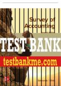 Test Bank For Survey of Accounting, 7th Edition All Chapters - 9781264442973