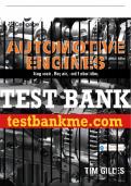 Test Bank For Automotive Engines: Diagnosis, Repair, and Rebuilding - 8th - 2019 All Chapters - 9781337567480