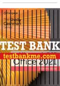 Test Bank For The Shelly Cashman Series® Microsoft® 365® & Office® 2021 Intermediate - 1st - 2023 All Chapters - 9780357676837