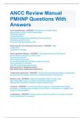 ANCC Review Manual  PMHNP Questions With Answers 