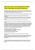 HESI RN EXIT EXAM 800 QUESTIONS AND ANSWERS WITH RATIONALE