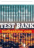 Test Bank For Essentials of Statistics for Business and Economics - 9th - 2020 All Chapters - 9780357045435