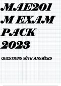 MAE201M EXAM PACK 2023