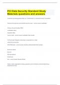 PCI Data Security Standard Study Materials questions and answers