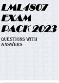 LML4807 EXAM PACK 2023