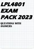 LPL4801 EXAM PACK 2023