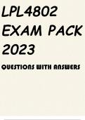 LPL4802 EXAM PACK 2023