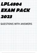 LPL4804 EXAM PACK 2023