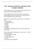 BYU Nutrition 100 (FINAL) Questions With Complete Solutions