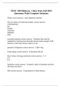 NFSC 100 Midterm,  Chico State Fall 2023 Questions With Complete Solutions