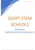 Factors affecting soluility - STEM chemistry