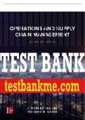 Test Bank For Operations and Supply Chain Management, 16th Edition All Chapters - 9781260238907