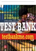 Test Bank For Cultural Anthropology, 19th Edition All Chapters - 9781260259278