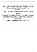 2023 – 2024 NEWLY UPDATED TEST BANK FOR Pharmacology and the Nursing Process 9th Edition Linda Lane Lilley, Shelly Rainforth Collins, Julie S. Snyder WITH 100% CORRECT AND VERIFIED EXPERTS  SOLUTION THAT MATCHES THE MARKING  SCHEME. 100% GUARANTEED SCORE 