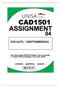 CAD1501 ASSIGNMENT 04 DUE 12SEPTEMBER 2023