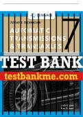 Test Bank For Today's Technician: Automatic Transmissions and Transaxles Classroom Manual and Shop Manual - 7th - 2020 All Chapters - 9781337792158