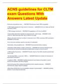 ACNS guidelines for CLTM  exam Questions With  Answers Latest Update