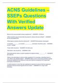 ACNS Guidelines – SSEPs Questions  With Verified  Answers Update