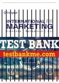 Test Bank For International Marketing - 11th - 2023 All Chapters - 9780357445129