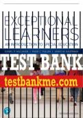 Test Bank For Exceptional Learners: An Introduction to Special Education 15th Edition All Chapters - 9780137520350