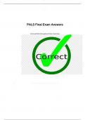PALS Final Exam Answers ACLS and PALS (Youngstown State University)
